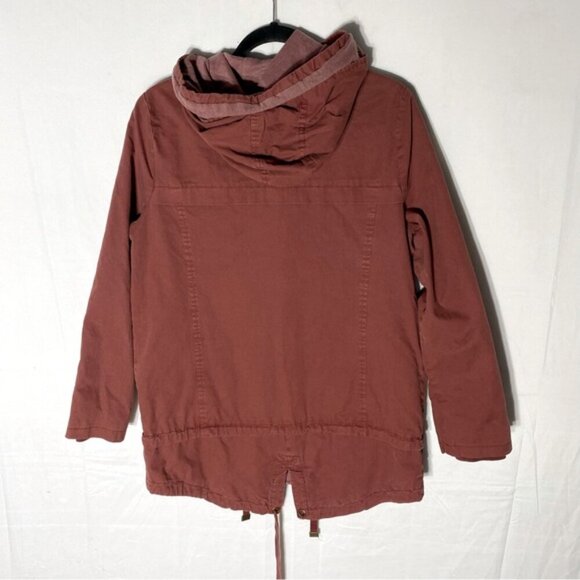 Mavi Rust Red Cotton Anorak Utility Chore Jacket Coat S - Picture 12 of 13